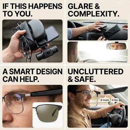 👀 All-weather mobile AI eye assistant, real-time synchronous translation in milliseconds, cross-border barrier-free communication, hands-free calls, music playback, message voice notifications, first-person high-definition shooting