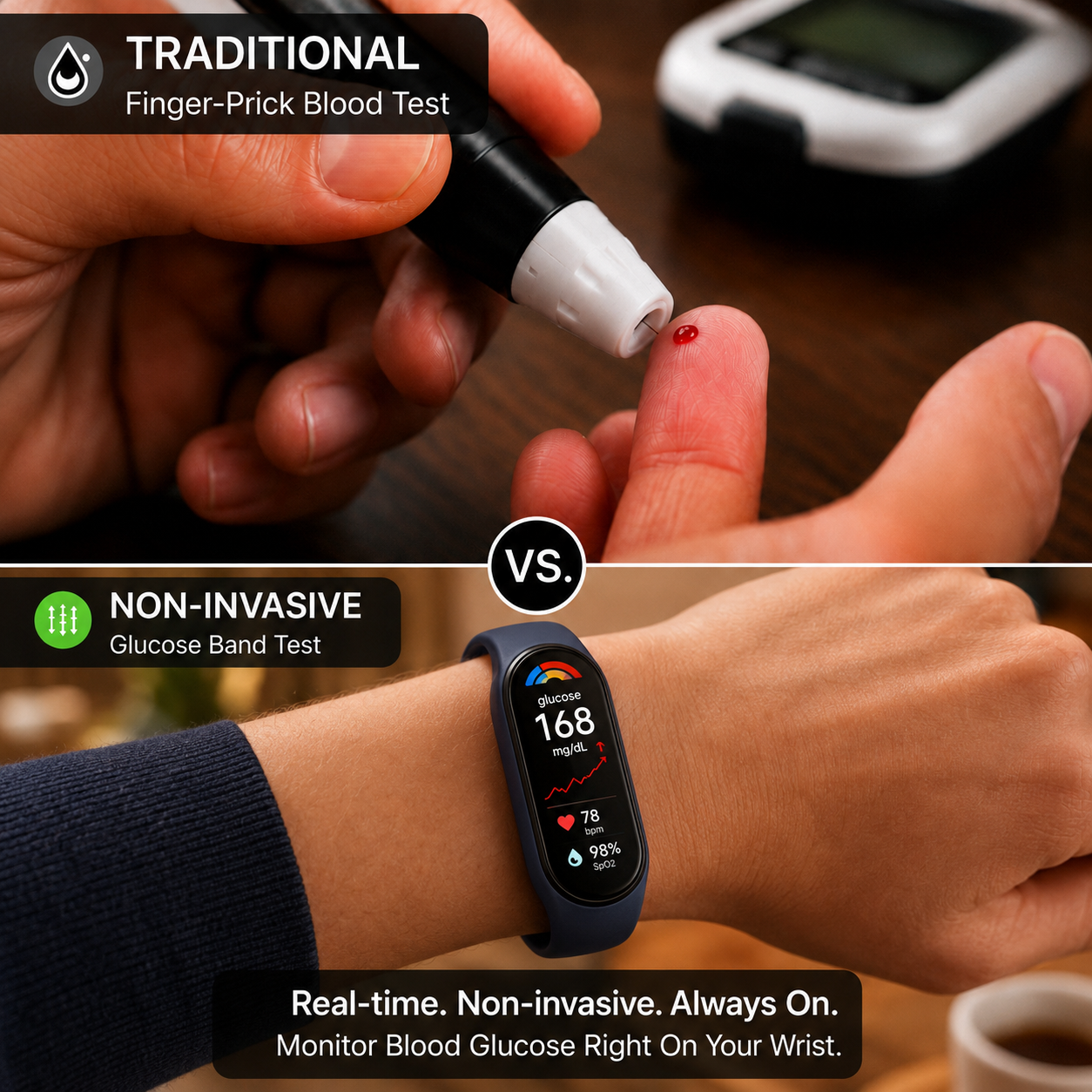 🔥80% OFF Launch Offer 🏆 2026 Pryxo™ M9 Non-Invasive Smart Band 📈12 health reports - No-Prick