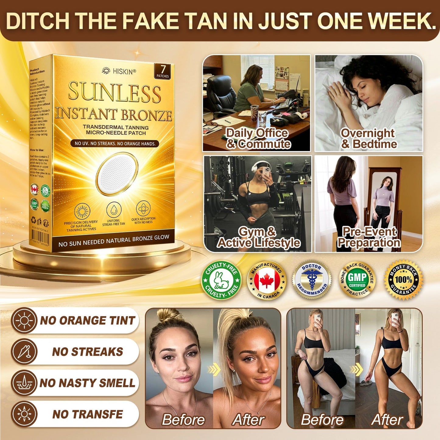 𝑶𝒇𝒇𝒊𝒄𝒊𝒂𝒍 𝑺𝒕𝒐𝒓𝒆 | ☀️☀️ 𝐇𝐢𝐬𝐤𝐢𝐧® 𝐒𝐮𝐧𝐥𝐞𝐬𝐬 𝐈𝐧𝐬𝐭𝐚𝐧𝐭 𝐁𝐫𝐨𝐧𝐳𝐞 𝐓𝐚𝐧𝐧𝐢𝐧𝐠 𝐌𝐢𝐜𝐫𝐨𝐧𝐞𝐞𝐝𝐥𝐞 𝐏𝐚𝐭𝐜𝐡 🇨🇦 (𝐉𝐮𝐬𝐭 𝐨𝐧𝐜𝐞 𝐚 𝐝𝐚𝐲) 𝐕𝐢𝐬𝐢𝐛𝐥𝐞 𝐁𝐫𝐨𝐧𝐳𝐞 𝐆𝐥𝐨𝐰 𝐢𝐧 𝟕 𝐃𝐚𝐲𝐬 ✅ 𝐍𝐨 𝐔𝐕, 𝐍𝐨 𝐎𝐫𝐚𝐧𝐠𝐞, 𝐍𝐨 𝐒𝐭𝐫𝐞𝐚𝐤𝐬, 𝐍𝐨 𝐃𝐇𝐀, 𝐍𝐨 𝐌𝐞𝐬𝐬.