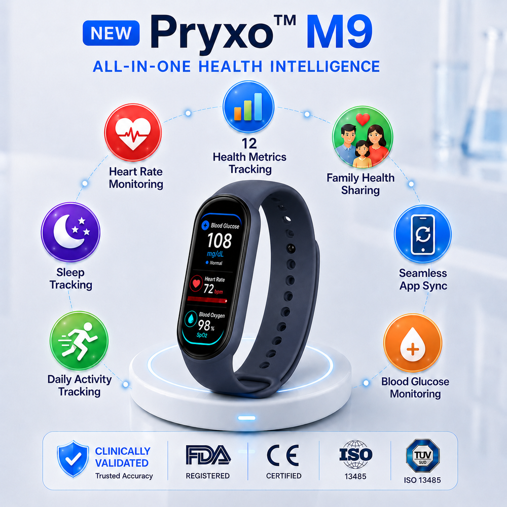 Pryxo M9 12 health metrics